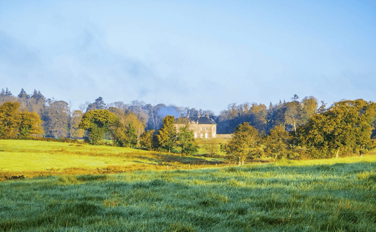 Newhall House & Estate in morning light, County Clare